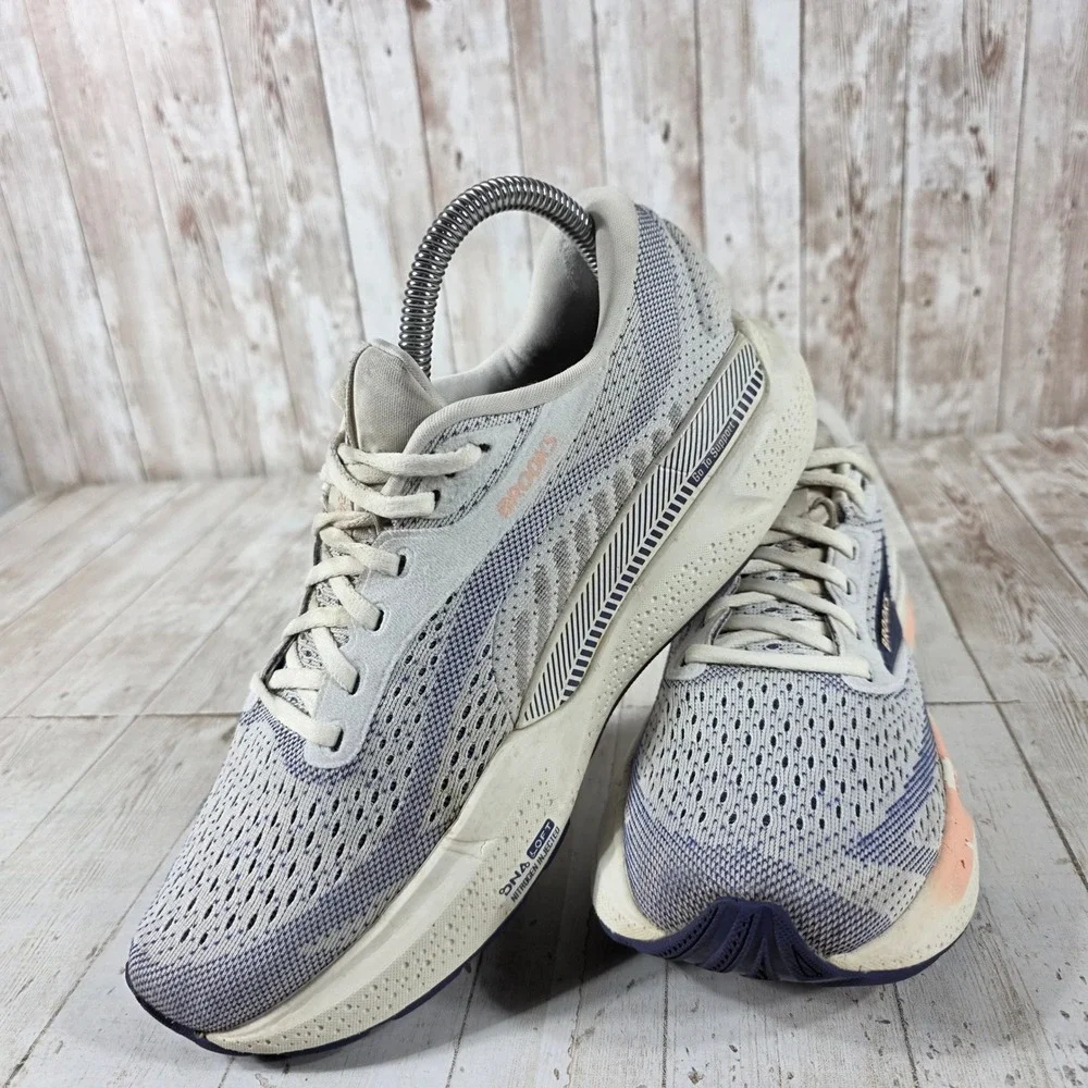 Brooks Adrenaline GTS 24 Womens Running Shoes Grey Purple 1204261B140 Size 8